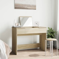 Coiffeuse avec miroir chêne sonoma 100x45x76 cm 618058618058