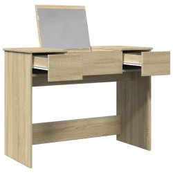 Coiffeuse avec miroir chêne sonoma 100x45x76 cm 618058618058