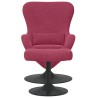 Chaise Œuf avec Pouf Bordeaux Velours 618059618059