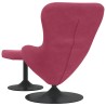 Chaise Œuf avec Pouf Bordeaux Velours 618059618059