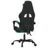Chaise de jeu pivotante et repose-pied Noir et vert Similicuir 618063618063