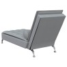 Chaise longue de massage avec traversin gris clair tissu 618064618064