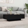 Table basse noir 100x49,5x31 cm bois d'ingénierie 618071618071
