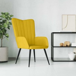 Chaise de relaxation Jaune moutarde Velours 618073618073