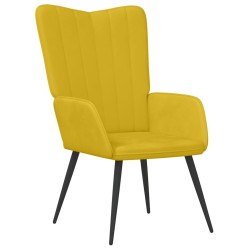 Chaise de relaxation Jaune moutarde Velours 618073618073