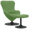 Chaise Œuf avec Pouf Vert clair Velours 618075618075