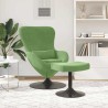 Chaise Œuf avec Pouf Vert clair Velours 618075618075