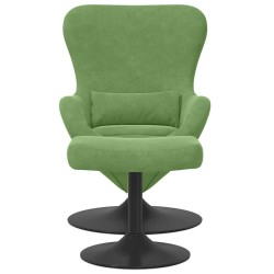 Chaise Œuf avec Pouf Vert clair Velours 618075618075