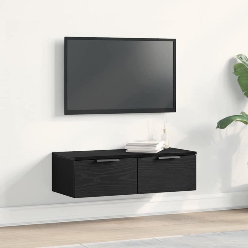 Meuble mural Chêne noir 68 x 30 x 20 cm Bois d'ingénierie 618077618077