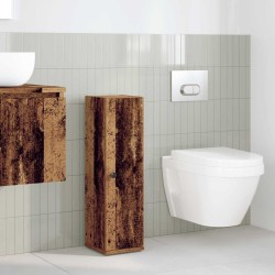 Meuble de salle de bain avec porte-rouleau vieux bois 618079618079