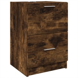 Meuble d'évier chêne fumé 40x37x59 cm bois d'ingénierie 618081618081