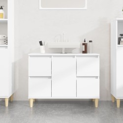 Meuble d'évier blanc 80x33x60 cm bois d'ingénierie 618083618083