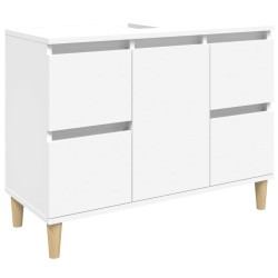 Meuble d'évier blanc 80x33x60 cm bois d'ingénierie 618083618083