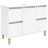 Meuble d'évier blanc 80x33x60 cm bois d'ingénierie 618083618083