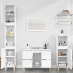 Meuble d'évier blanc 80x33x60 cm bois d'ingénierie 618083618083