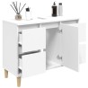 Meuble d'évier blanc 80x33x60 cm bois d'ingénierie 618083618083