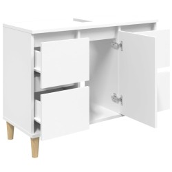 Meuble d'évier blanc 80x33x60 cm bois d'ingénierie 618083618083
