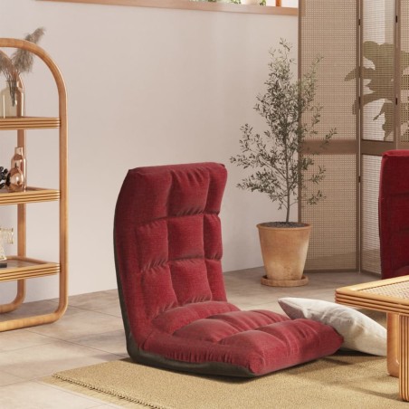Chaise pliable de sol Rouge bordeaux Tissu 618086618086