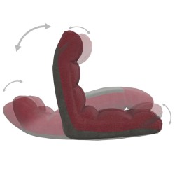 Chaise pliable de sol Rouge bordeaux Tissu 618086618086