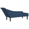 Chaise longue avec coussins bleu tissu 618087618087