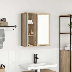Meuble murale de salle de bain miroir chêne sonoma 50x21x60 cm 618090618090
