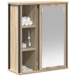 Meuble murale de salle de bain miroir chêne sonoma 50x21x60 cm 618090618090