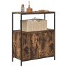 Meuble de salle de bain avec étagères chêne fumé 76,5x35x95 cm 618095618095