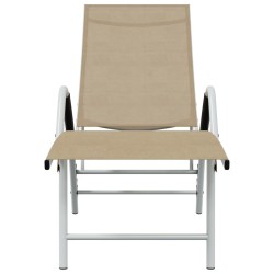 Chaise longue Textilène et aluminium Crème 618096618096