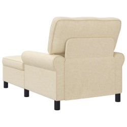 Chaise longue avec coussin Crème 91 x 157 x 91 cm tissu 618100618100