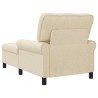 Chaise longue avec coussin Crème 91 x 157 x 91 cm tissu 618100618100