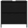 Meuble de salle de bain lavabo tiroirs chêne noir 60x34,5x60 cm 618104618104