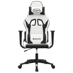 Chaise de jeu de massage Blanc et noir Similicuir 618107618107