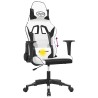 Chaise de jeu de massage Blanc et noir Similicuir 618107618107