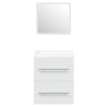 Meuble lavabo avec bassin intégré Blanc Bois d'ingénierie 618112618112