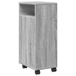 Meuble étroit de salle de bain à roulettes sonoma gris 618113618113