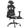 Chaise de jeu de massage avec repose-pied Noir&Blanc Similicuir 618117618117