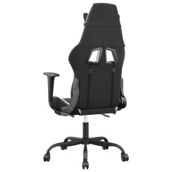 Chaise de jeu de massage avec repose-pied Noir&Blanc Similicuir 618117618117