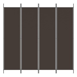Cloison de séparation 4 panneaux Marron 200x200 cm Tissu 618118618118