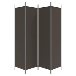 Cloison de séparation 4 panneaux Marron 200x200 cm Tissu 618118618118