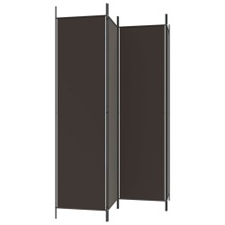 Cloison de séparation 4 panneaux Marron 200x200 cm Tissu 618118618118
