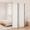 Cloison de séparation 4 panneaux Blanc 200x220 cm Tissu 618119618119