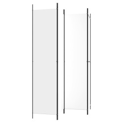 Cloison de séparation 4 panneaux Blanc 200x220 cm Tissu 618119618119