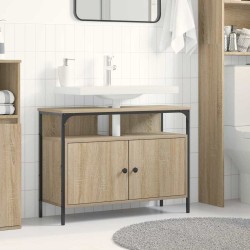 Meuble de Lavabo de Salle de Bain Marron 80 x 30 x 60 cm 618122618122