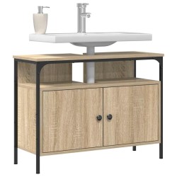 Meuble de Lavabo de Salle de Bain Marron 80 x 30 x 60 cm 618122618122