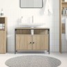 Meuble de Lavabo de Salle de Bain Marron 80 x 30 x 60 cm 618122618122