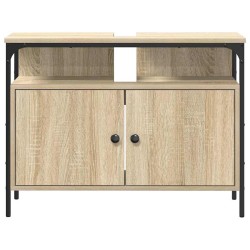 Meuble de Lavabo de Salle de Bain Marron 80 x 30 x 60 cm 618122618122
