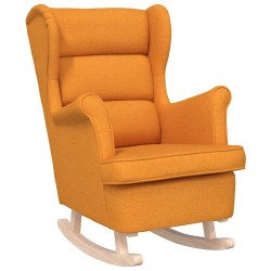 Chaise à bascule jaune foncé 74x90x102 cm tissu 618126618126