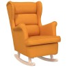 Chaise à bascule jaune foncé 74x90x102 cm tissu 618126618126