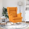 Chaise à bascule jaune foncé 74x90x102 cm tissu 618126618126