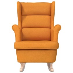 Chaise à bascule jaune foncé 74x90x102 cm tissu 618126618126